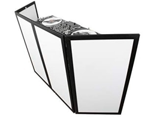 DJ Booth Huren. Verhuur van Odyssey Scrim Werks DJ Screen. Witte DJ Facade te huur bij PartyDJ uit Aalst, Oost Vlaanderen.