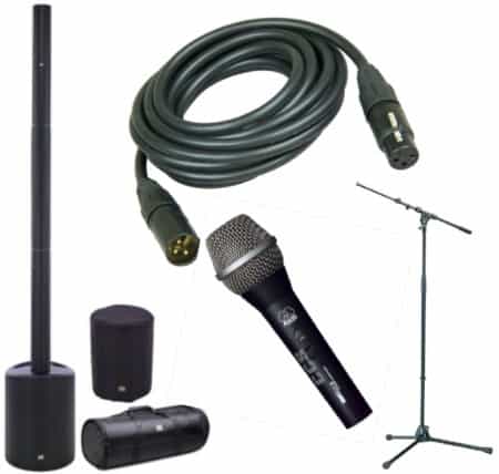 Presentatieset op batterij Huren draadloze klankversterking op batterij. Stem versterking. Verhuur geluidsversterking voor toespraken en meetings. PartyDJ uit Aalst, Oost Vlaanderen.