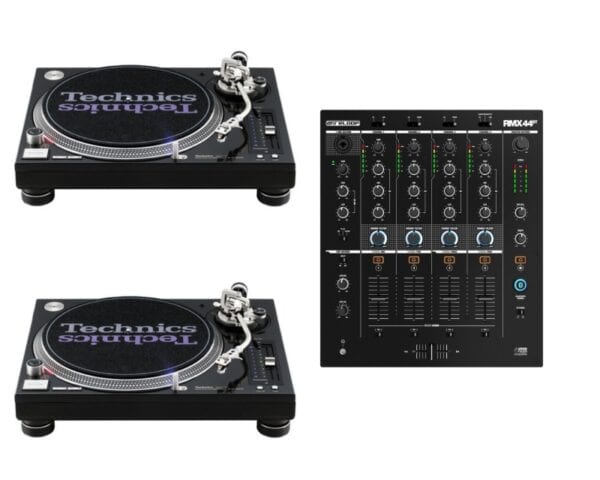 Verhuur van Reloop RMX 40BT en Technics SL1200 vinyl DJ set. Oldskool discobar huren kan bij PartyDJ uit Aalst, Oost Vlaanderen.