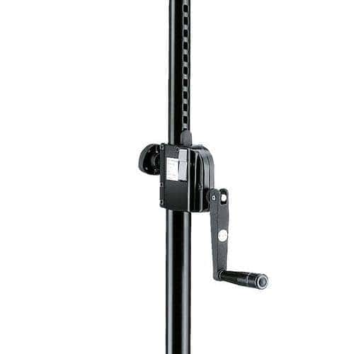 Verhuur K&M 213 pro wind-up luidsprekerstatief zwart huren. PartyDJ uit Aalst, Oost Vlaanderen.