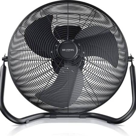 Floor Fan Ø 45cm (Retro Vloerventilator) Huren. Vloerventilator Ø 45cm zilver, instelbare hoek
