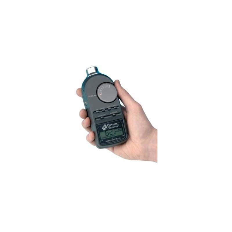 Verhuur van Sphynx decibelmeter dB meter huren. PartyDJ uit Aalst, Oost Vlaanderen.