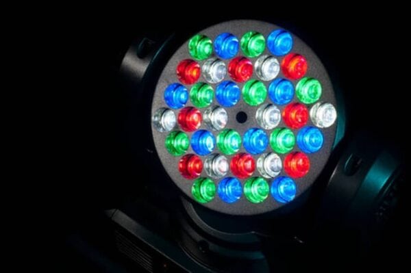 Verhuur van American DJ Inno Color Beam wash moving head disco lichteffect. Moving heads huren kan bij PartyDJ uit Aalst, Oost Vlaanderen.