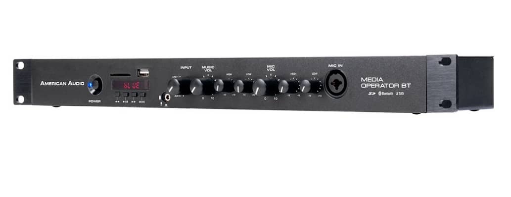 Verhuur van American DJ Media Operator BT mediaspeler. Bluetooth USB/SD MP3-speler huren kan bij PartyDJ uit Aalst, Oost Vlaanderen