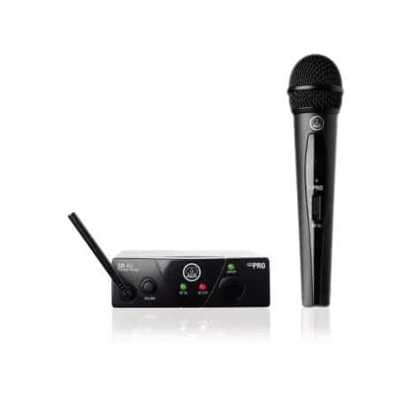 AKG WMS 40 Mini Draadloze Microfoon Huren » Verhuur van AKG WMS 40 Mini Draadloze Handheld Microfoon Voor Zang En Spraak