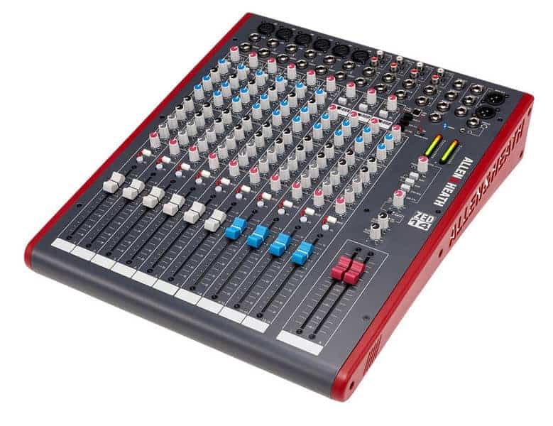 PA mengtafel te huur. Allen & Heath ZED14 PA mengpaneel te huur. Verhuur van PA mixer bij PartyDJ uit Aalst, Oost Vlaanderen.