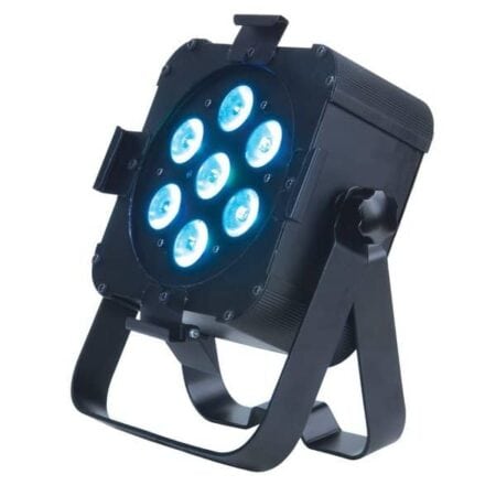 Verhuur van American DJ Flat Par Tri 7 Spot. LED Pars huren kan bij PartyDJ uit Aalst, Oost Vlaanderen.