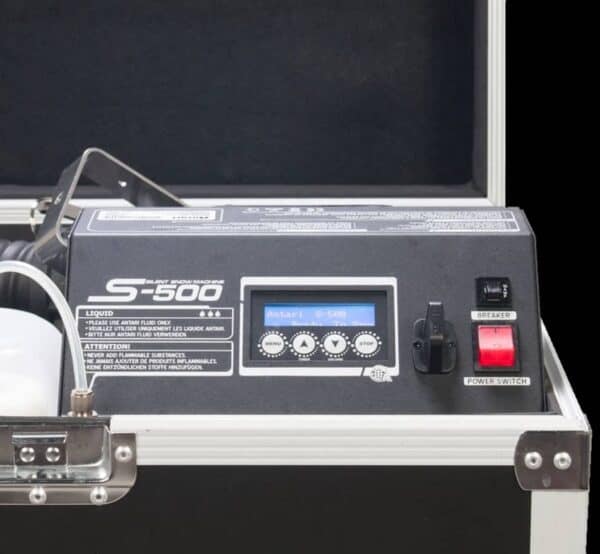 Sneeuwmachine huren voor kerstmarkt Antari S-500 sneeuw generator huren bij PartyDJ uit Aalst, Oost Vlaanderen