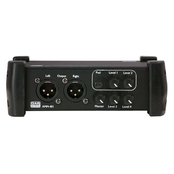 Kleine mixer te huur. DAP Pro AMM-401 klein mengpaneeltje te huur. Verhuur van mini mengtafel bij PartyDJ uit Aalst, Oost Vlaanderen.