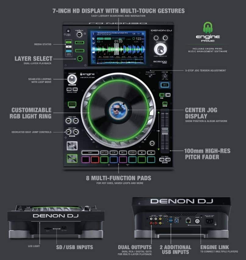 DJ Gear Huren. Verhuur Denon DJ Prime SC5000. DJ Controller Te Huur. PartyDJ uit Aalst, Oost Vlaanderen.