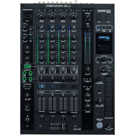 Denon DJ X1800 mixer huren. Verhuur mengpaneel voor deejays. Mengtafel te huur bij PartyDJ uit Aalst, Oost Vlaanderen.