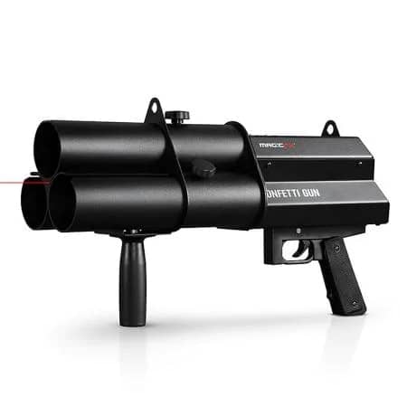 MagicFX Confetti Gun huren. Elektrisch confetti geweer verhuur bij PartyDJ uit Aalst, Oost Vlaanderen.