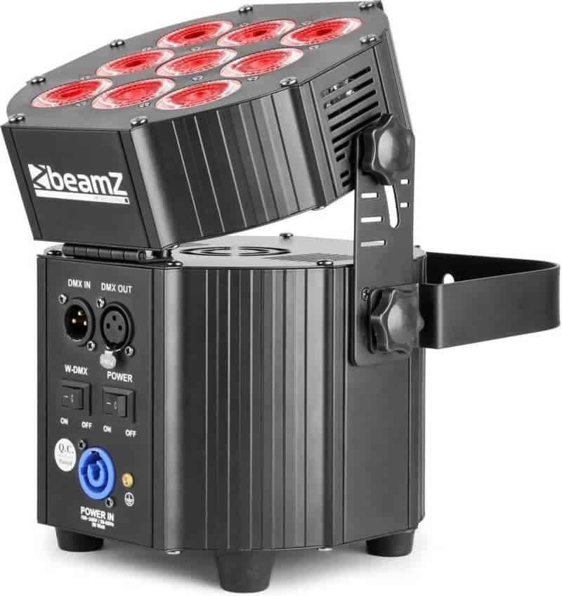 Uplighting huren. Beamz Pro BBP60 uplighters op batterij te huur. Verhuur van draadloze grondspots op batterij bij PartyDJ uit Aalst, Oost Vlaanderen.