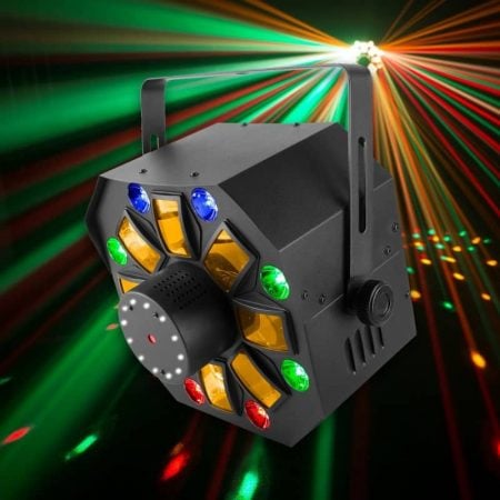 Verhuur van complete lichtshow Chauvet DJ Swarm Wash FX. 4-in-1 lichteffect huren bij PartyDJ uit Aalst, Oost Vlaanderen