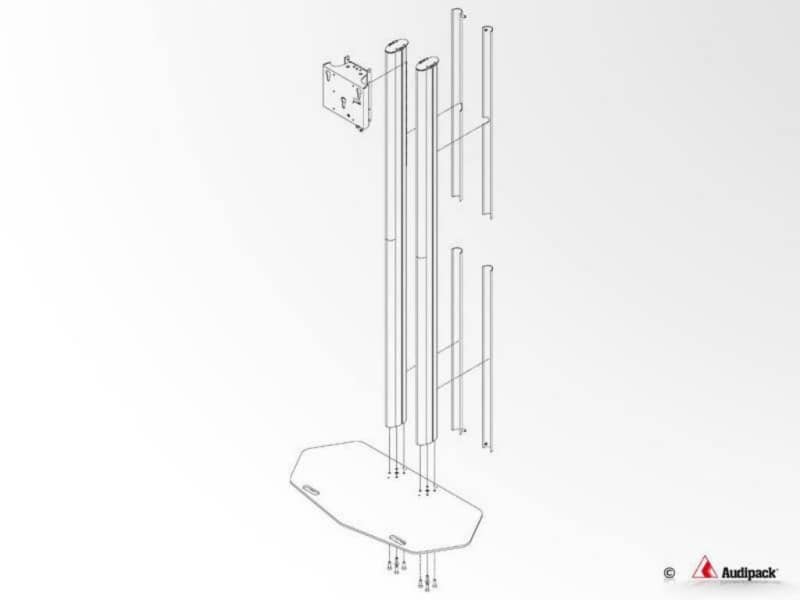 Audipack Statiefset Op Voet Voor 65 Inch TV's