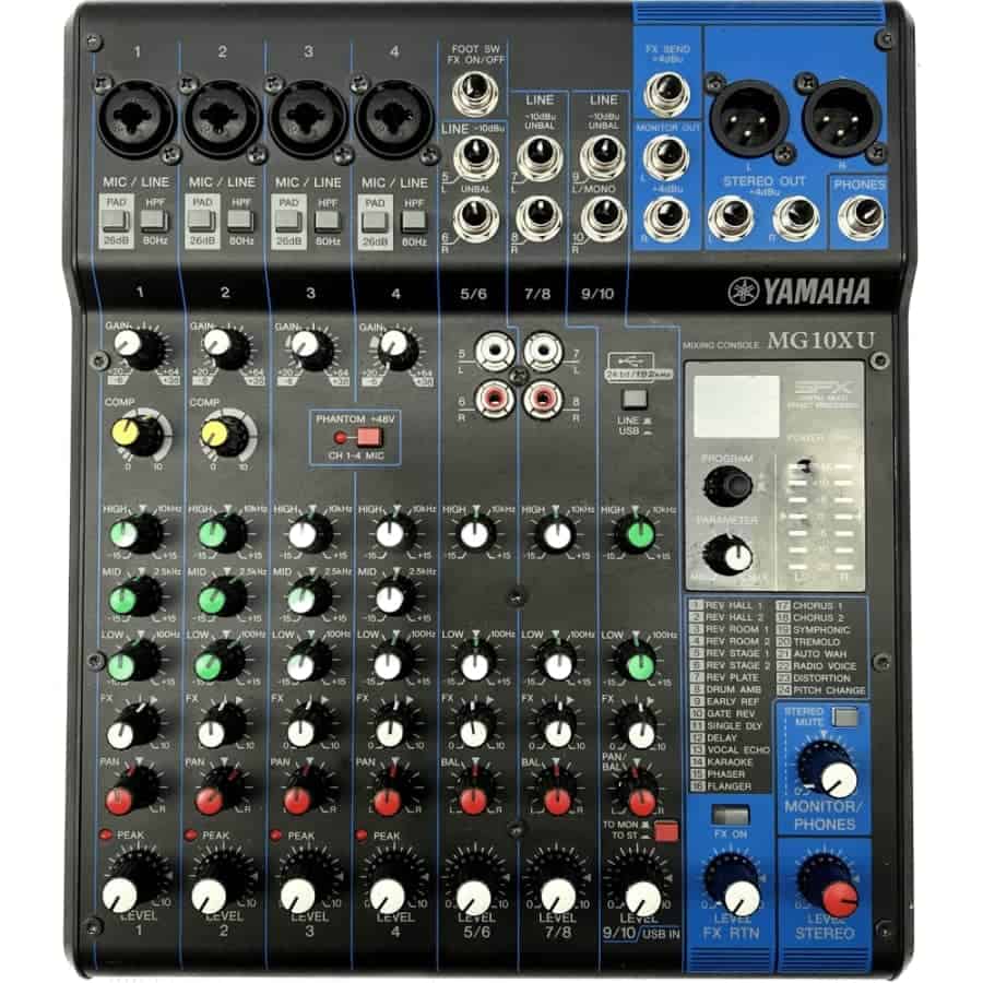 » Verhuur Van Compacte Analoge Live P.A. Mengtafel Yamaha MG10XU