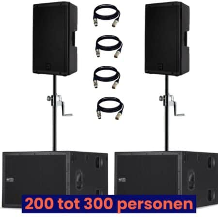 FuifMaster XL klankset huren voor fuiven en grote feesten tot 300 personen. Krachtig, professioneel geluid met diepe bas. Huur nu voor jouw volgende evenement! Krachtige Geluidsset te huur bij PartyDJ uit Aalst, Oost-Vlaanderen.