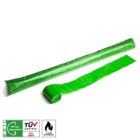 MagicFX STR04LG - Paper Streamers for Stadium Shot 20m x 5cm Light Green - Polybag 10 pc