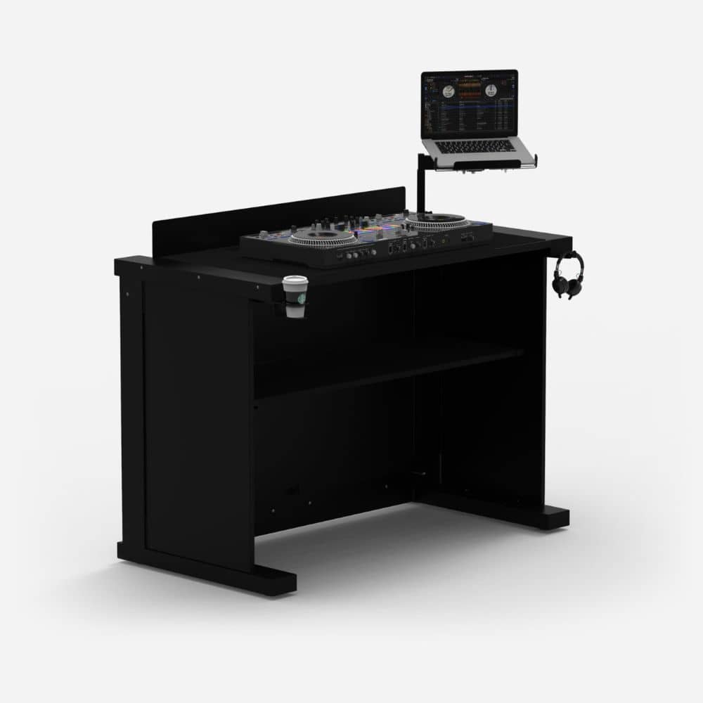 Huur de stijlvolle Humpter B3 DJ booth in het zwart. Snel op te bouwen, modulair en perfect voor elke DJ-configuratie. Professioneel & exclusief!
