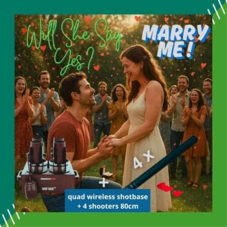 Huur de Marry Me Confetti Set met rode papieren hartjes en draadloze bediening. Perfect voor een origineel, emotioneel én milieuvriendelijk huwelijksaanzoek. Red Harts confetti huren bij PartyDJ effect verhuur.