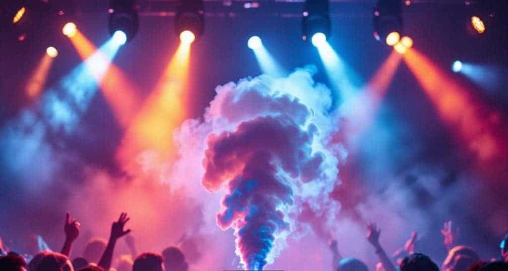 Ontdek hoe rookmachines en mistmachines lichtshows versterken, kleuren intenser maken en elk feest een magische sfeer geven.