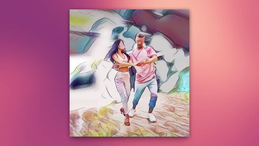 Pareja bailando bachata, mostrando conexión y movimiento.