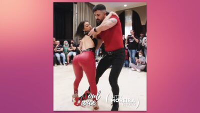 Pareja bailando bachata, mostrando los movimientos "culito" y "head roll".