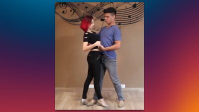 Pareja bailando zouk, mostrando los pasos básicos del baile.