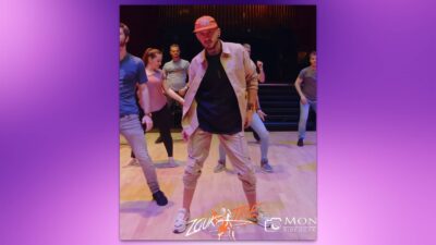 Bailarín practicando Zouk solo en una clase.