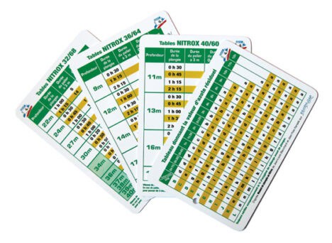 Tables de décompression pour la plongée au Nitrox