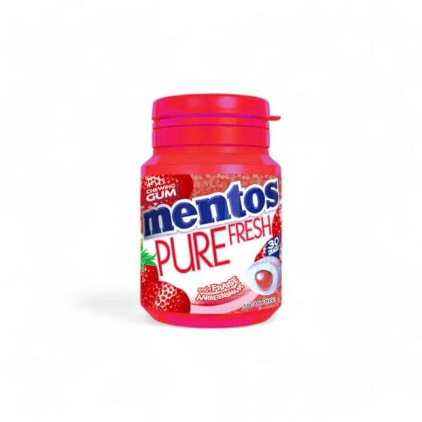Mentos Gum Pure Fresh Strawberry Bottle 30st