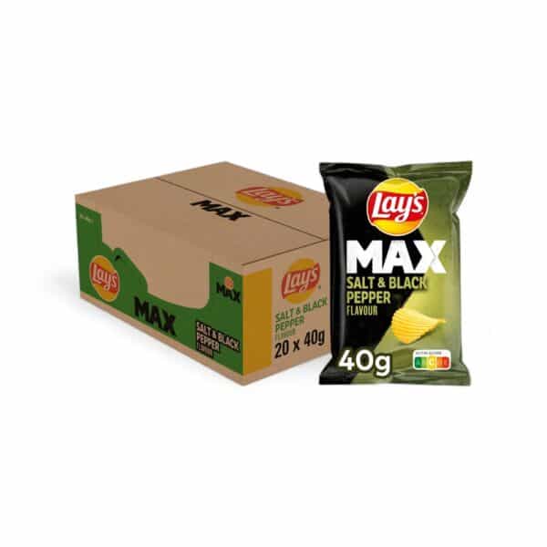 lays salt & pepper chips doos 20x40gr