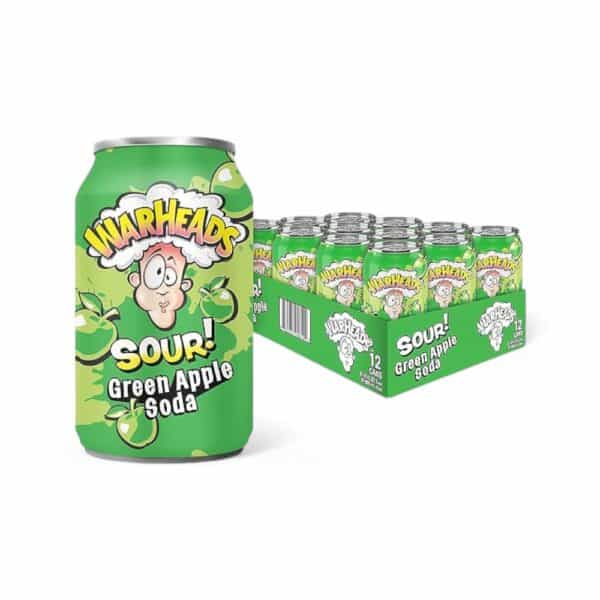 warheads sour green apple soda 12x33cl