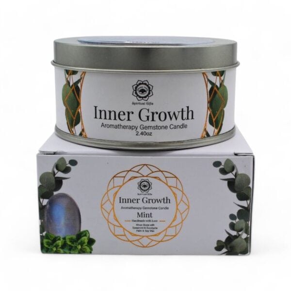 Edelsteen Kaars - Mint - Inner Growth