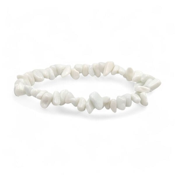 Witte Jade Armband Split