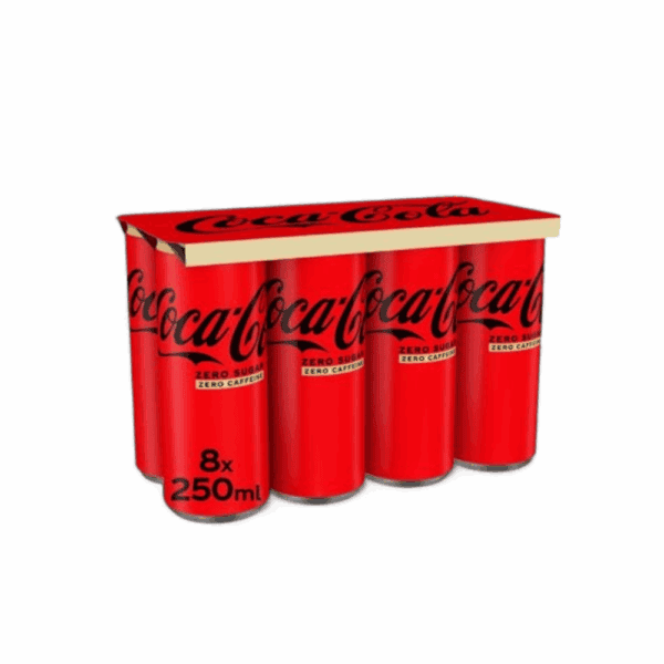 coca cola zero zero caffeine 8x25cl