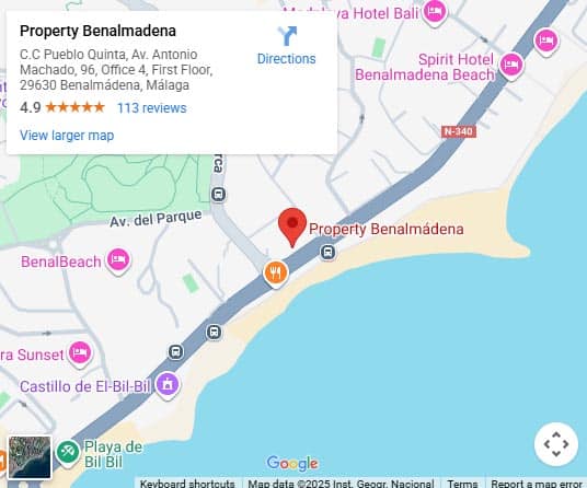Map of where Property Benalmadena Real estate office is located