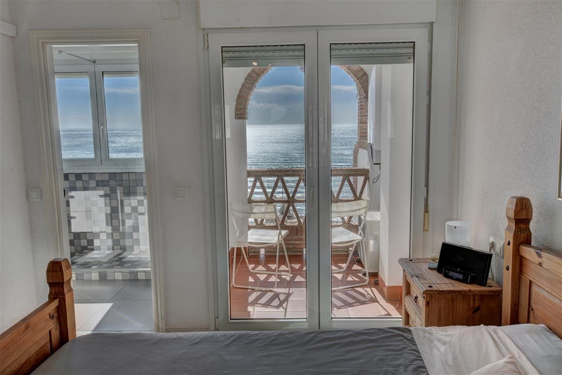 2 bedroom Townhouse Property in Benalmadena on Beachfront for sale - view from bedroom and to bathroom