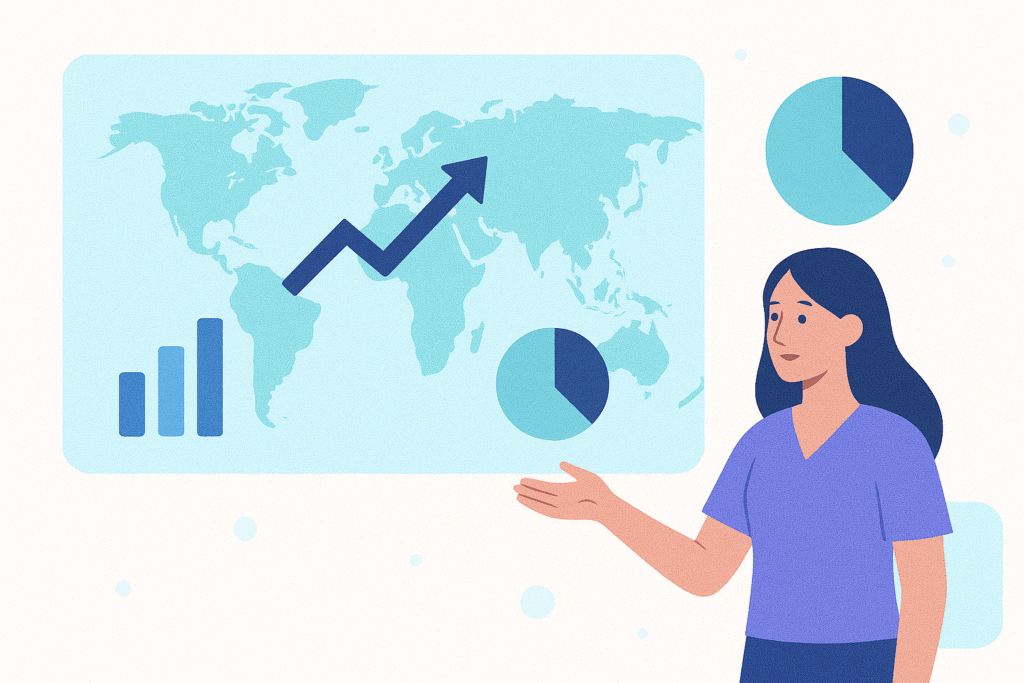 Decorative graphic for clinical trial enrolment and study volume