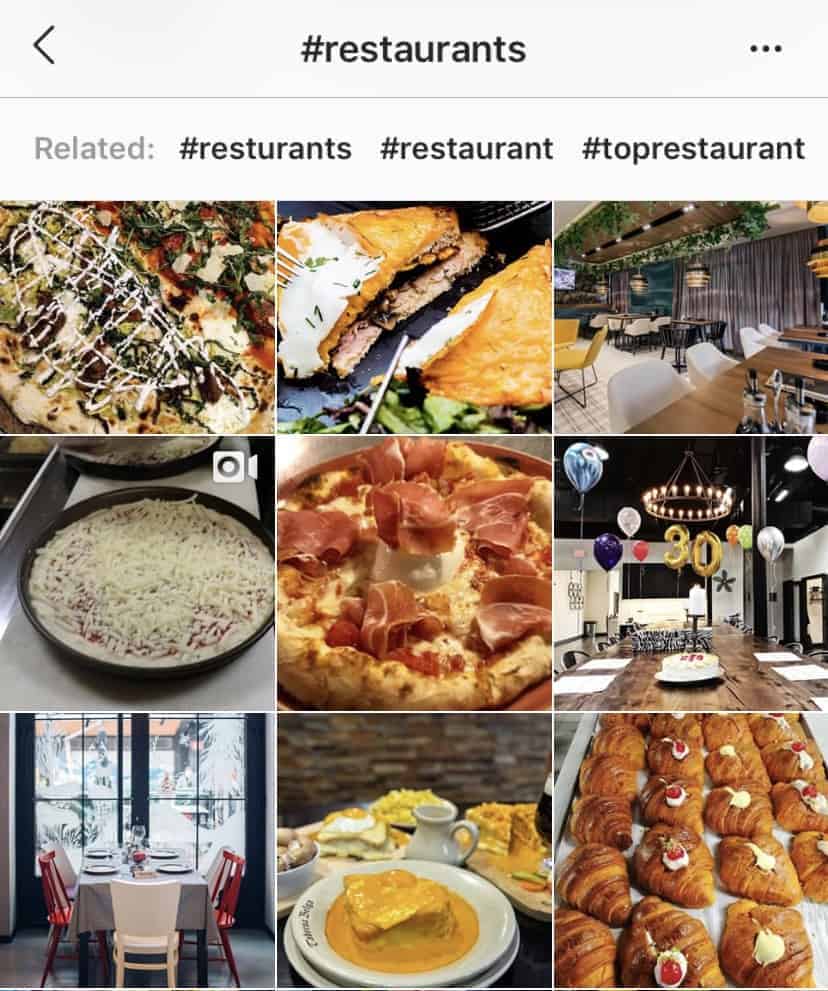 Hashtags on social media are a popular way customers find new places to dine