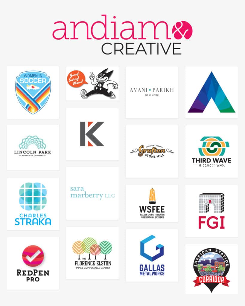 Sample logo created by Rochelle W Carr at Andiamo Creative.