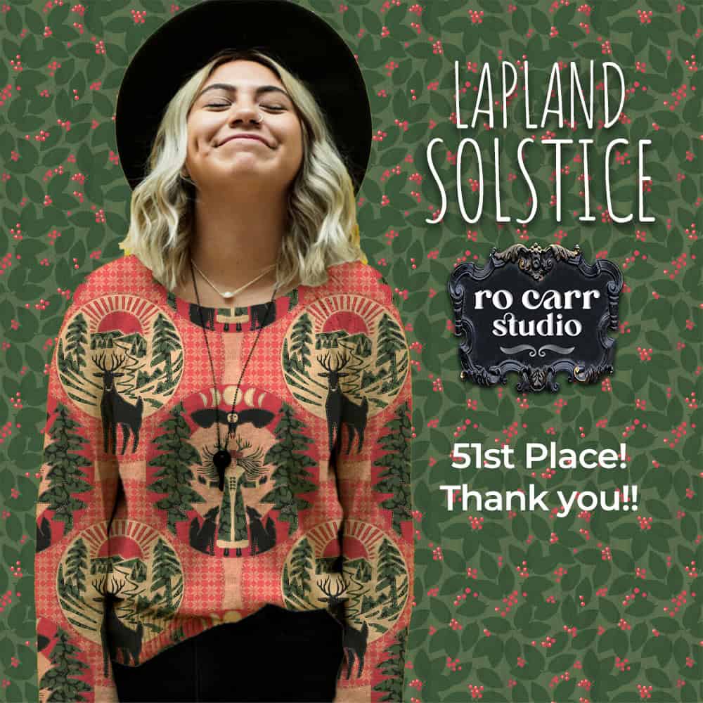 Lapland Solstice repeating pattern design was voted 51st Place!