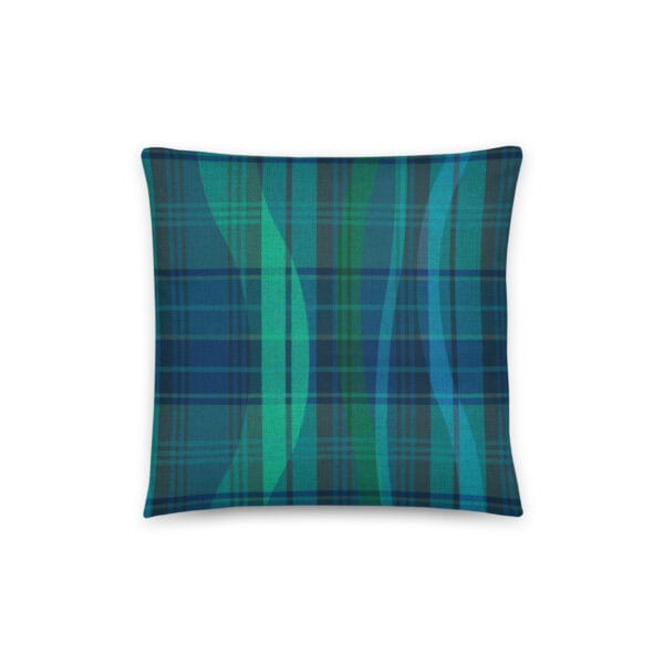 Breaking Plaid Cotton Pillow - Image 2