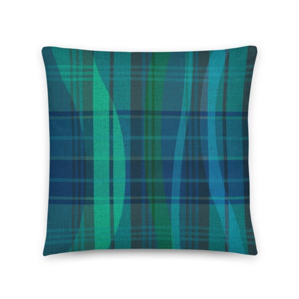 Breaking Plaid Cotton Pillow - Image 6