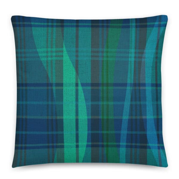 Breaking Plaid Cotton Pillow