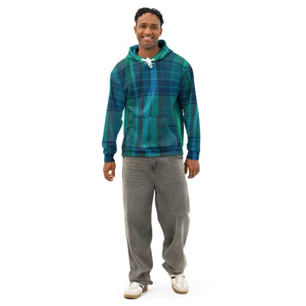 Breaking Plaid Unisex Hoodie - Image 3