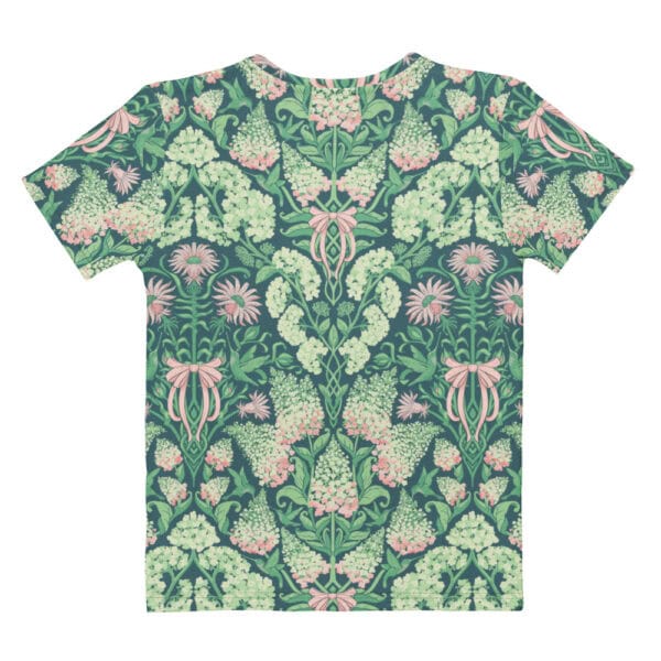 Back layflat view of Pretty in Pinky womens cotton tee.