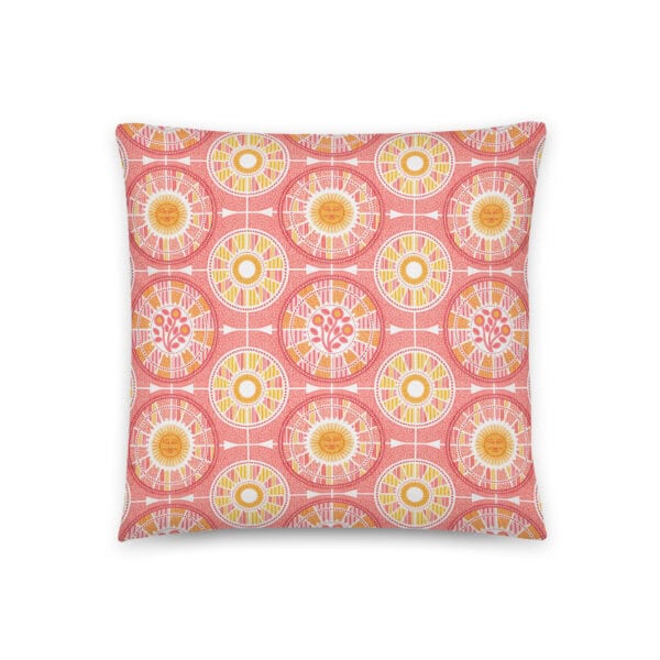 16x16 pillow, back side printed with Tour de Citrus.