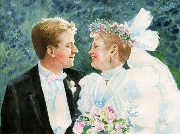 Dean and Laura on their Wedding Day