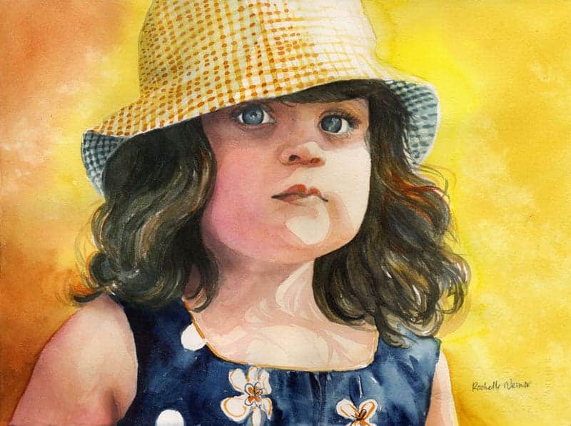 Hannah in her Gingham Hat
